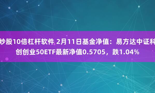 炒股10倍杠杆软件 2月11日基金净值：易方达中证科创创业50ETF最新净值0.5705，跌1.04%