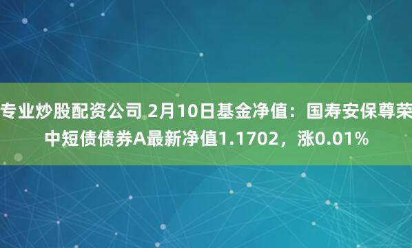 专业炒股配资公司 2月10日基金净值：国寿安保尊荣中短债债券A最新净值1.1702，涨0.01%