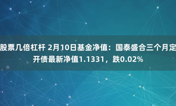 股票几倍杠杆 2月10日基金净值：国泰盛合三个月定开债最新净值1.1331，跌0.02%