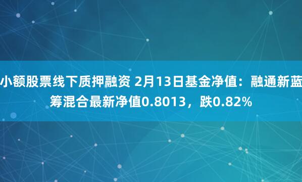 小额股票线下质押融资 2月13日基金净值：融通新蓝筹混合最新净值0.8013，跌0.82%