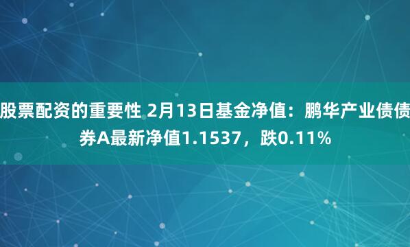 股票配资的重要性 2月13日基金净值：鹏华产业债债券A最新净值1.1537，跌0.11%